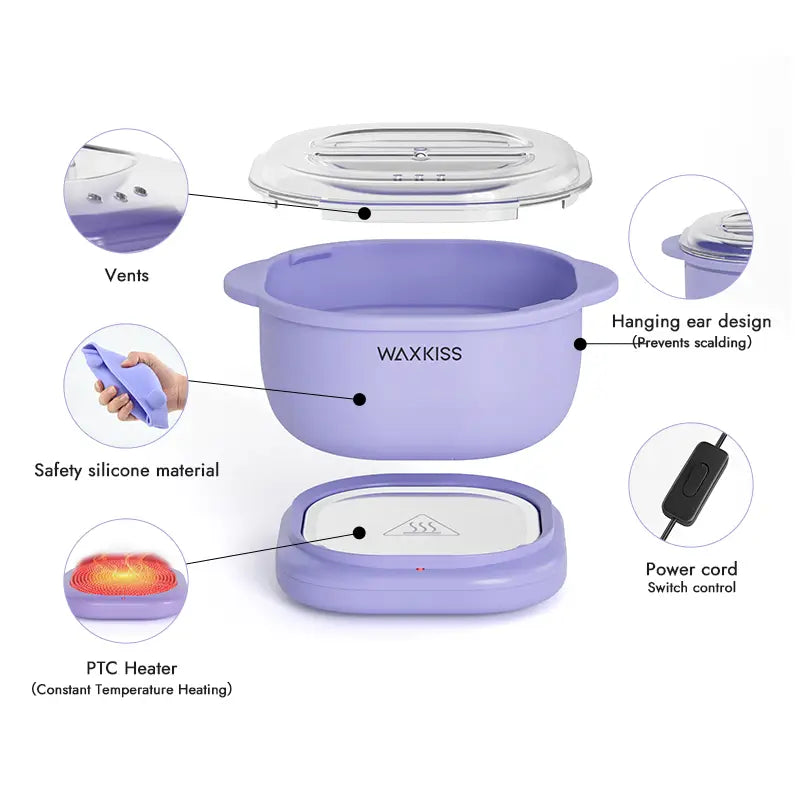 Waxkiss Faltbarer Wachserhitzer 500 ml – Silikon Wax Heater SS-001A