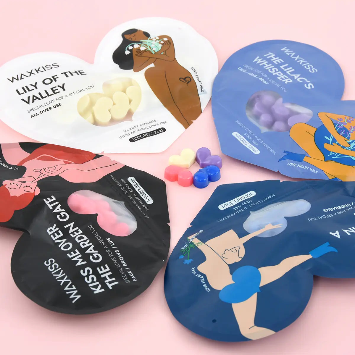 400g Waxkiss Wachsperlen Mix-Set – 4×100 g Bundle „All In One"