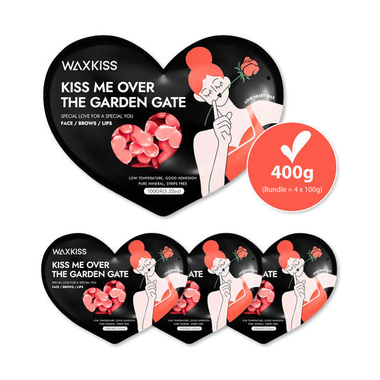 400g Waxkiss Wachsperlen-Set – 4×100 g Bundle „Face / Brows / Lips"